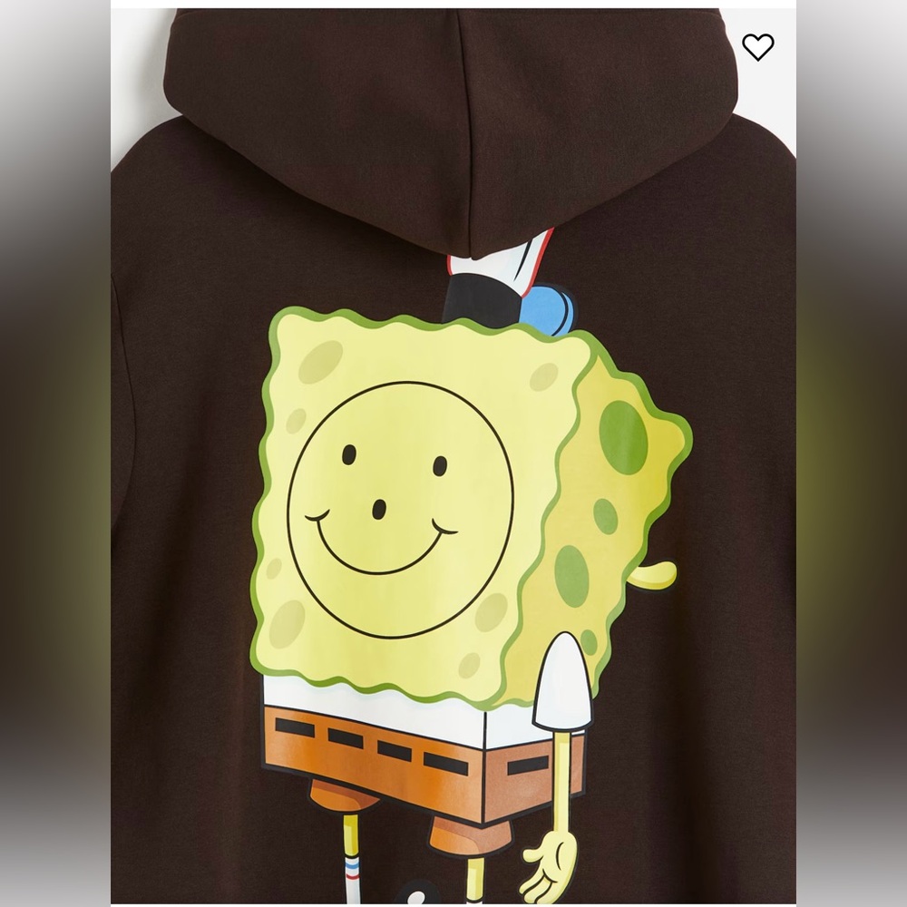 SpongeBob Graphic Hoodie Long-sleeved in midweight sweatshirt New Without Tag